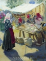 Куликов, Иван  Базар с баранками. 1910