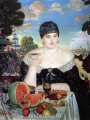 Кустодиев, Борис  Купчиха за чаем (2)