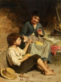 Bechi, Luigi  Zwei Kinder mit Brot und Apfeln