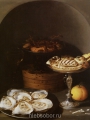 Beert, OsiasL'Ancien, Huitres et coupe de friandises dans une niche