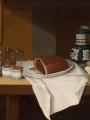 Fraichot, Claude Joseph A still life with French Faience Dishes, Cruets, Vegetables, and a Tart