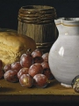 Meléndez, Luis Eugenio Bodegón- ciruelas, brevas, pan
