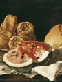 Meléndez, Luis Eugenio Glass of Wine, Watermelon and Bread