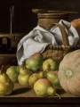 Meléndez, Luis Eugenio  Still Life with Melon and Pear