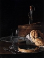 Melendez, Luis Eugenio Still-Life with a Box of Sweets and Bread Twists