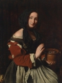 Maestro della Tela Jeans A humbly dressed woman warming her hands over a brazier