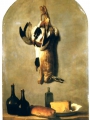 Oudry, Jean-Baptiste OudryStill Life with Hare, Duck, Loaf of Bread, Cheese and Flasks of Wine