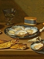 Schooten, Floris Gerritsz van    Fish Still Life with Oysters and Smoker’s Accessories
