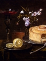 Ykens, Frans  A Still Life Of A Pie And Sliced Lemon On Pewter Dishes, A Vase Of Flowers, A Glass Of Beer (2)