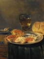 Adriaenssen, Alexander A Still Life with Roses, a Jug, a Loaf of Bread