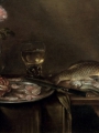 Adriaenssen, Alexander     Roses and an iris in a glass vase, crabs and prawns on a pewter platter